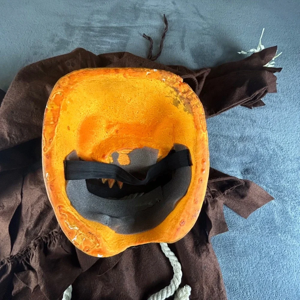 Spooktacular Creations Kids Scarecrow Pumpkin Halloween Costume Brown M 8-10